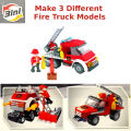 3-in-1 COGO Fire Ladder Truck Building Blocks Set for Kids - Bricks Toys. 