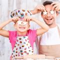 LeiyanHigh Quality 1 Set Kids Cooking Apron Gloves Hat Set Pink Easter Halloween Child Chef Kitchen Baking Tool Play House Toys Apron Cooking. 