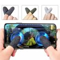 Finger Sleeves Mobile Game Free Fire Anti Sweat Breathable Professional Touch Screen Thumb Finger Sleeve Highly Conductive Gaming Gloves for All Smartphone, iOS Devices & Tablets PUBG Finger Gloves 1 Pair High Quality Carbon Fiber Material, Ultra-Thin,. 