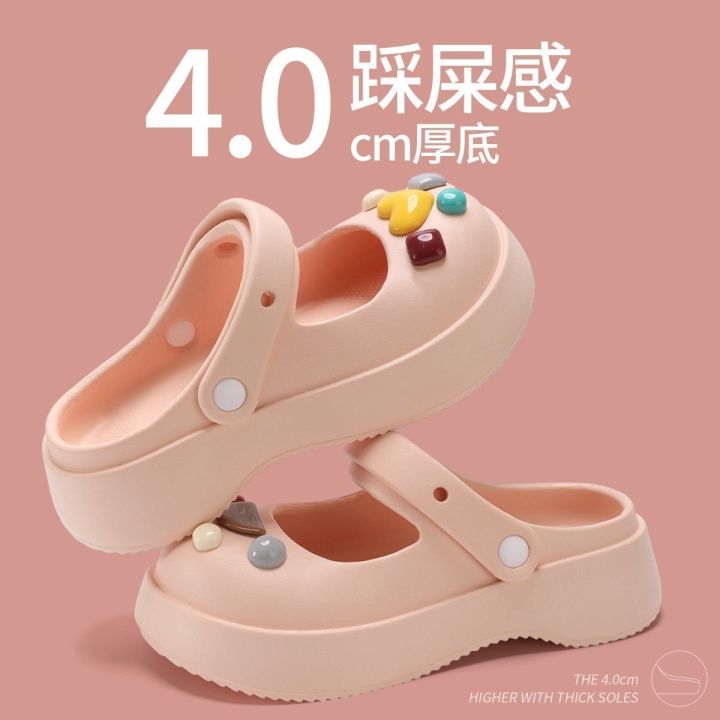 Women's%20Hole%20Shoes%20Summer%20Outdoor%20Wear%20Internet%20Hot%20Cute%20and%20Breathable%20Nurse%20Non-Slip%20Soft%20Bottom%20Beach%20Closed%20Toe%20Half%20Slippers%20Women%20-%20Image%205