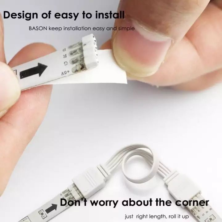 Weja%200.5M/1M/2M/3M/4M/5M%205V%20%20RGB%20LED%20Strip%20Light%20TV%20Back%20Lighting%20+USB%2024%20Key%20Control%20-%20Image%205