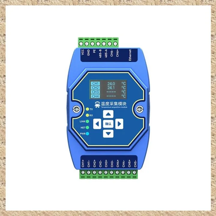 Modbus Tcp Temperature Sensor Array Module 6 Way Temperature Acquisition Module Type K Modbus Thermocouple Input ...