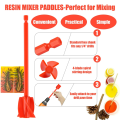 Resin Mixer Paddles, Epoxy Mixer Attachment for Drill, Reusable(2Pcs). 