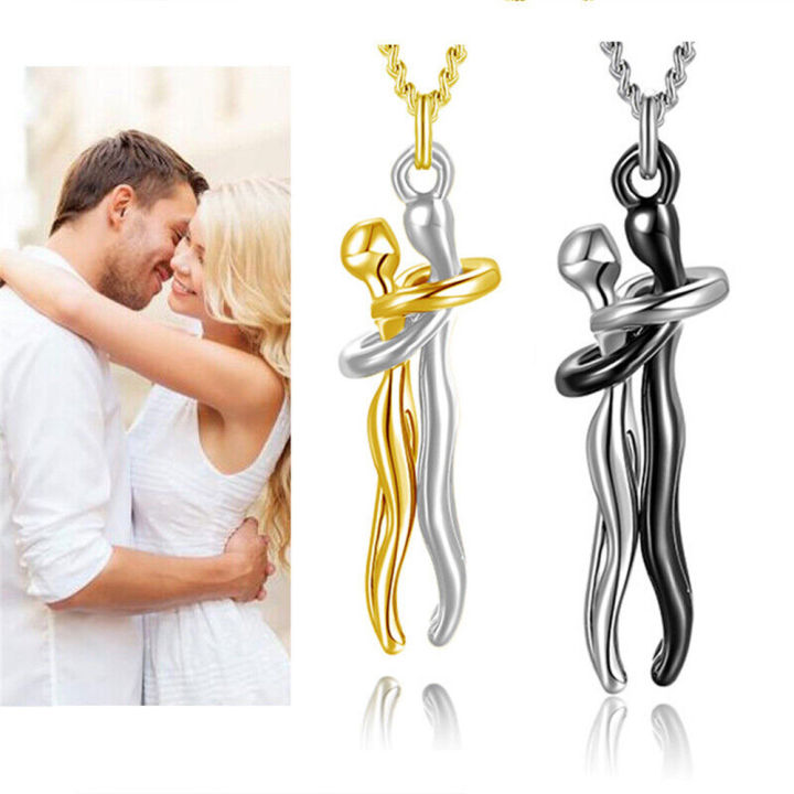 Valentine's Day Hug Couple Gifts Pendant Women Women Necklace Necklace