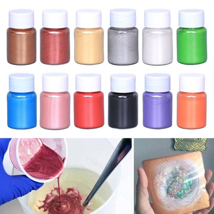 Mica Powder Paint 18 Colors Pearlescent Epoxy Resin Glitter Jewelry Crafts Candle Effect Dye Accessory Pigment DIY With Shi X0F7