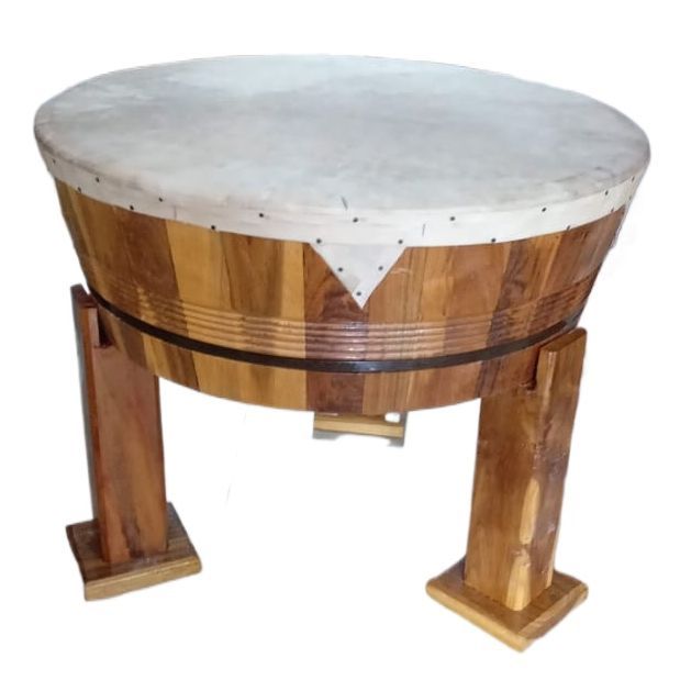 24/ 30 inch Banku Rabana with 3 wooden trunks (Stands) බංකු රබාන Traditional percussion instrument for played at festive occasions by two or more people රබන්