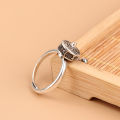 Buddhist Tibetan Prayer Wheel Ring Good Luck Chakras Ring Lotus Floral Ring Open Adjustable Rotating Rings Gifts YUEYING. 