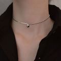 925 Sterling Silver Choker Collar Short Necklaces Round Choker Clavicle Chain Lucky Necklace Women Fine Jewelry Accessories. 