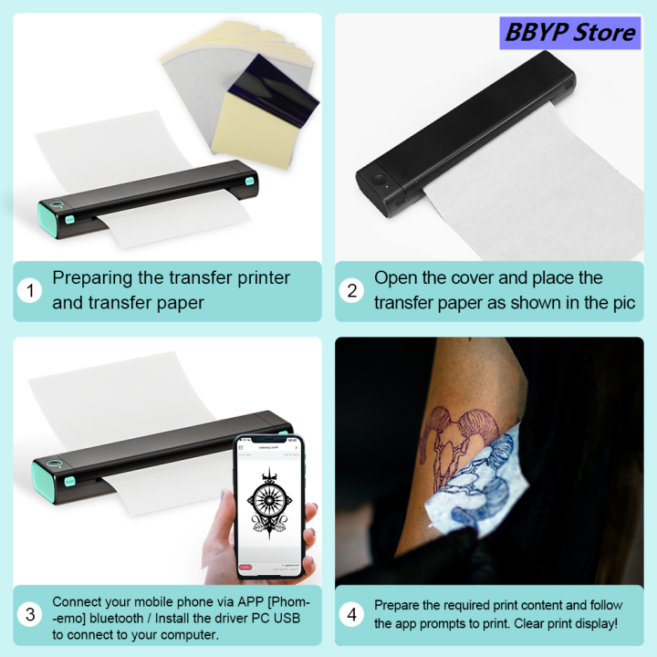 BBYP%20A4%20Thermal%20Printer%20M08F%20Wireless%20Tattoo%20Transfer%20Bluetooth%20USB%20Mobile%20Fifty%20percent%20discount%20Printer%20Machine%20Text%20PDF%20Document%20Design%20Tattoo%20Printing%20-%20Image%205