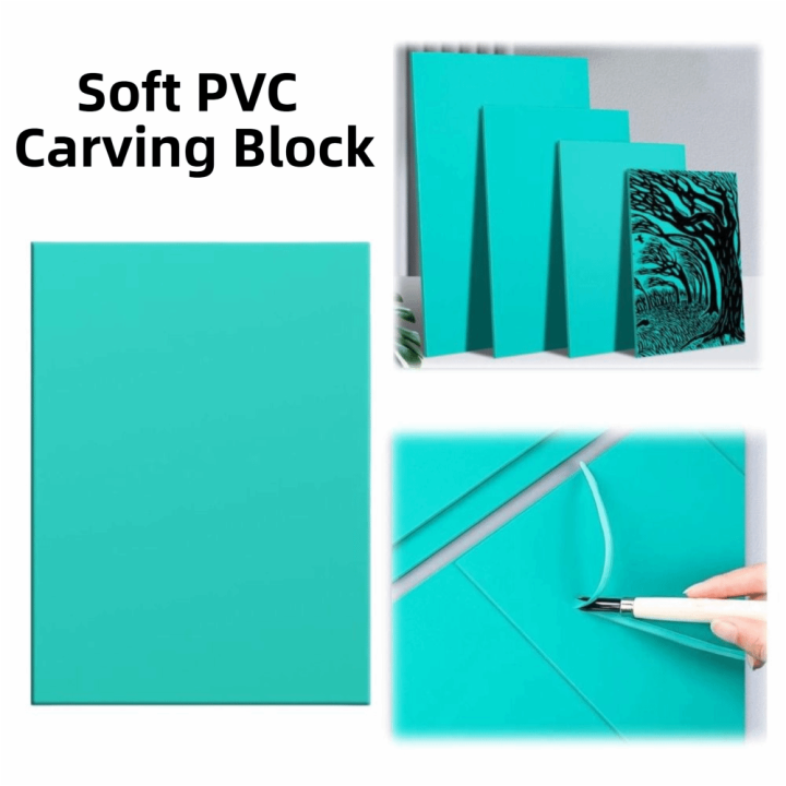 Pvc Carning Safe Soft Linoleum Carving Rubber Block a5/A4/8K Engraving Printmaking ...
