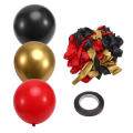 Red Black and Gold Balloons, 134pcs 12 Inch Red and Black Balloons for Birthday, Retirement, Graduation. 