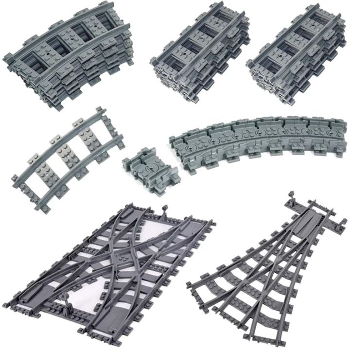 Kids Toy Flexible Tracks City Train Building Block Straight Curved ...