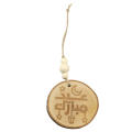 Wood Wooden Eid Mubarak Pendants 6cm Circular Ramadan Ornament Diy Islamic Pendant for Wall Door. 