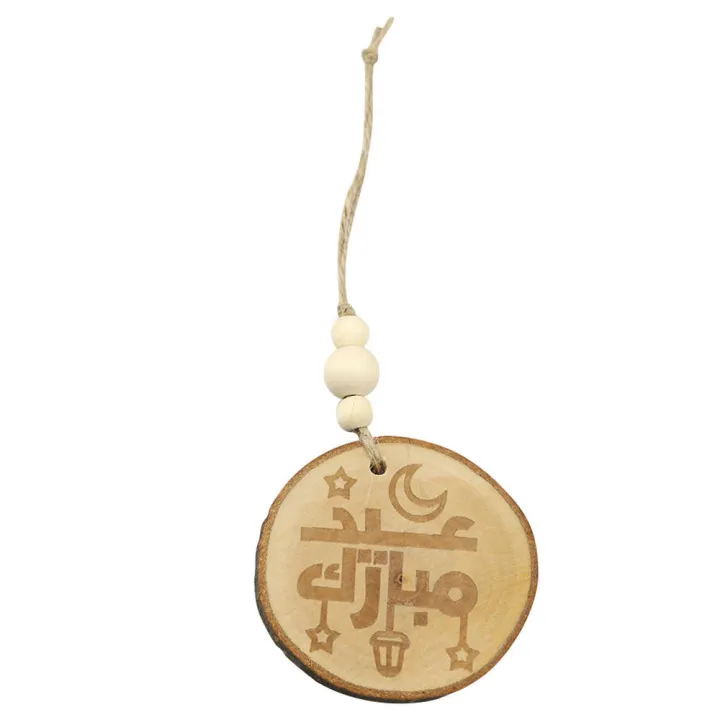 Wood%20Wooden%20Eid%20Mubarak%20Pendants%206cm%20Circular%20Ramadan%20Ornament%20Diy%20Islamic%20Pendant%20for%20Wall%20Door%20-%20Image%204