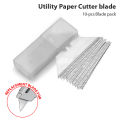 Utility Paper Anti Cutter Knife Blade SK5 Steel Replacement Refill Blades - 10pcs per pack. 