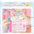 72Pcs Korean Style Cute Cartoon Patterns Sticker Book DIY Craft Handmade Scrapbook Stickers Sweet Various Styles Notebook Journal Decor Collage. 