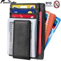 【BestGO】Leather Wallet Slim & Minimalist Bifold Front Pocket Wallet with Money Clip for men,Effective RFID Blocking. 