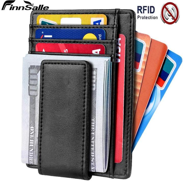 【BestGO】Leather Wallet Slim & Minimalist Bifold Front Pocket Wallet with Money Clip for men,Effective RFID Blocking