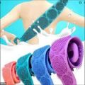 Long Bath Towel Pull Back Strap Wash Scrubber Exfoliating Scrub Silicone Cleaning for Bathroom. 