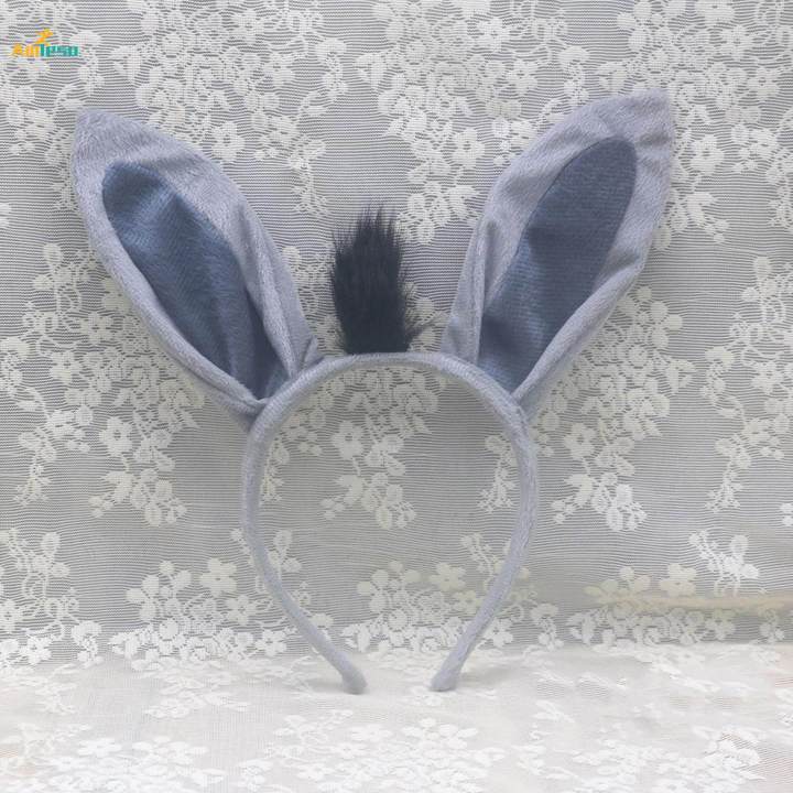 Halloween Party Costumes Cartoon Girls Animal Costume Bunny Headband Novelty 4pcs with Gloves