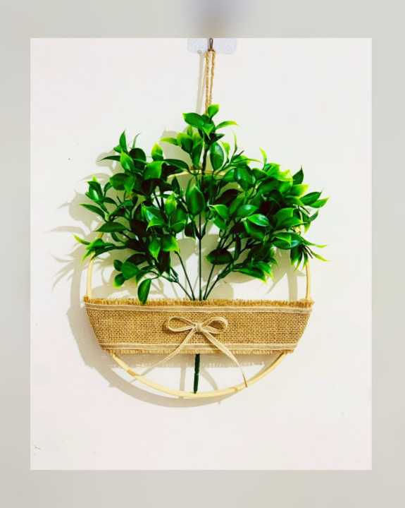 Wall Hanging Plant, Indoor Outdoor Wall Home Room Garden bambooartificial Decoration
