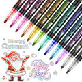 Self-Outline Graffiti Pen Lightstick Glitter Coloring Outline Markers Metallic Double Line Metallic Markers for Art Art. 