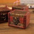 Rustic Wooden Jewelry Box with Lock Storage Box Jewellery Trinket Box Holder for Ring Brooches Bracelets Earrings Ear Studs. 