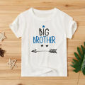 Big Sister Little Brother Siblings Matching T Shirts Boys Girls Summer Clothes Tops Birthday Party Gift Outfits White. 