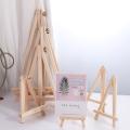 Folding Painting & Sketch Wood Mini Easel Foldable Portable Triangle Display Stand Small Desk Stand Tripod Art Supplies. 