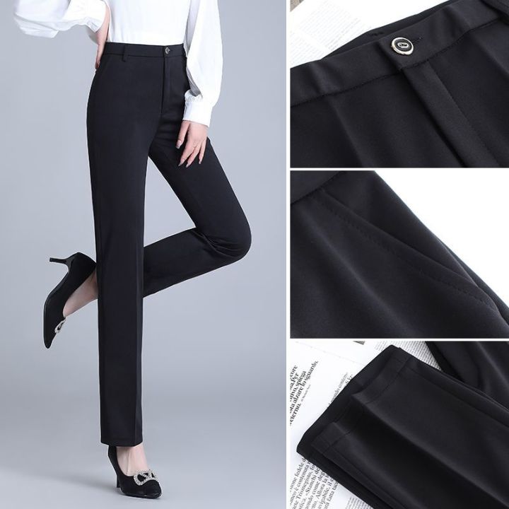 Work%20Pants%20Female%20Office%20Worker%20Formal%20Wear%20Professional%20Work%20Pants%20Straight%20High%20Waist%20Slim%20Fit%20Slimming%20Draped%20Suit%20Pants%20Female%20-%20Image%202