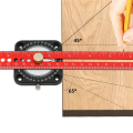 Carpentry Compass Ruler 12 Inches Aluminum Alloy Drawing Compass Parallel Vertical Crossing Ruler T-Type Drawing Ruler. 