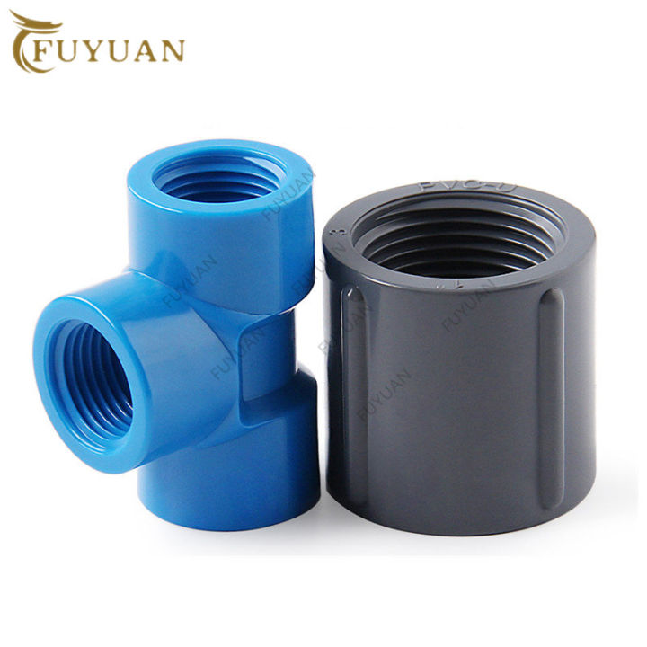 Pvc%201/2%203/4%201%20Female%20Thread%20Connector%2020/25/32mm%20Straight%20Elbow%20Tee%203-Way%20Adapter%20For%20Garden%20Irrigation%20Aquarium%20Diy%20-%20Image%203