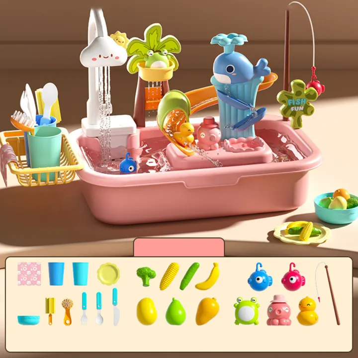 KOKKO%20Kids%20Play%20Sink%20With%20Running%20Water%20Kitchen%20Sink%20Dishwasher%20Toys%20With%20Electric%20Faucet%20Fishing%20Toys%20For%20Boys%20Girls%20-%20Image%202