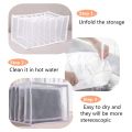 3Pcs Wardrobe Clothes Organizer,Mesh Foldable Drawer Organizers. 