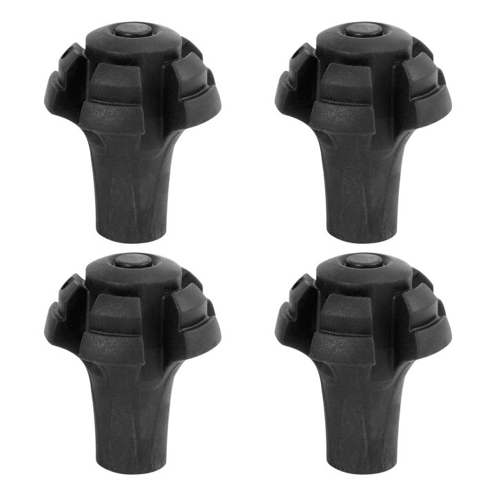 Four Pack of Extra Durable Rubber Replacement Tips (Replacement Feet/Paws / Ferrules/Caps) for Trekking Poles - Fits All Standard Hiking and Nordic Walking Poles