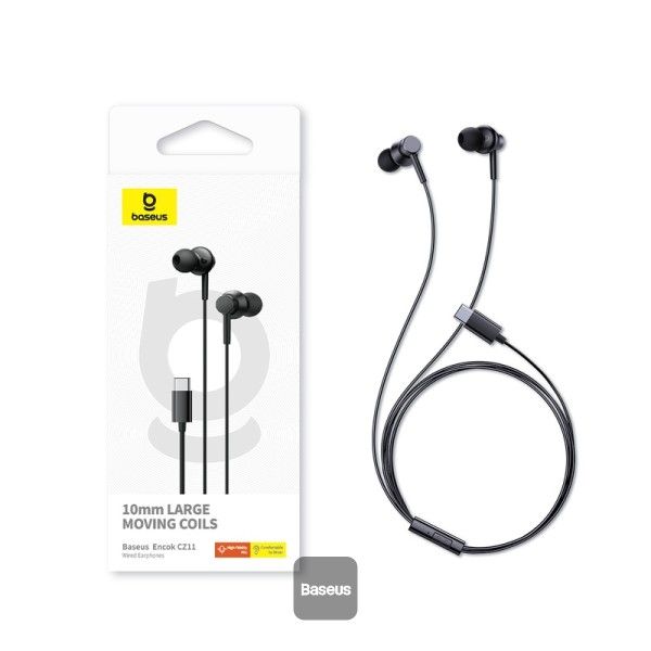 Baseus Encok CZ11 TypeC Wired Headphone, InEar Headset USBC Earphone