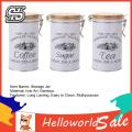 Kitchen Storage Jars 3pcs Large Capacity Metal Canisters Set with Bamboo Lid for Coffee Tea Sugar Airtight Sealed Jars Easy to Clean Multipurpose Storage Containers Kitchen Canisters. 