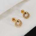 Gold Plated Guaranteed Women Earrings With Stone Beauty Fashion Jewellery. 