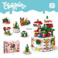 Make DIY IY Handmade House Model D Educational Christmas Christmas Building Blocks Set Assemble Mini House Mini Building Blocks Toy Christmas Gifts. 