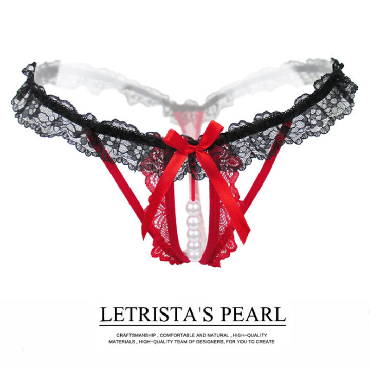 Women%20Lingerie%20Knickers%20Open%20s%20Panties%20Pearl%20Lace%20G-string%20Underwear%20-%20Image%205