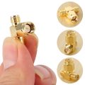 SMA Male to Two SMA Female Triple T RF Adapter Connector 3 Way Splitter NEW. 