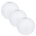 Silk Cloth Lanterns, 10"-14" Size, Pure White, Vesak Decoration. 