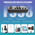 F998 Sound Card Microphone Sound Audio Interface Mixer Sound Card Mixing Console Amplifier for Phone PC. 