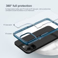 Nillkin Luxury Soft Silicone Case for Apple iPhone 15 Pro Max Phone Cases Transparent TPU + PC Silicone Clear Shockproof Back Cover. 