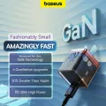 Baseus Mini GaN5 20W Fast Charger For iPhone 14 13 12 11 Pro Max USB Type C Charger Quick Charge 4.0 QC 3.0 For iPhone. 