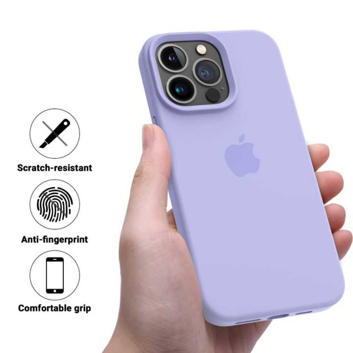 Luxury High Quality Light Purple Silicone Case for iPhone 14Promax, 14Pro,14Plus, 14, 13Pro max,13pro,13,12promax,12pro,12