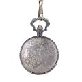 Bronze Large Thick Chain Relief British Big Ben Bus Pocket Watch   1087. 