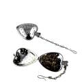 3 PacksTea InfuserHeart Shaped Tea Infuser Strainer Spoon With Chain Stainless Steel Tea Strainers For Loose Tea. 
