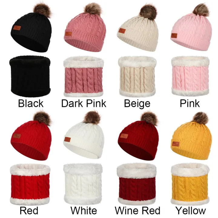 Fashion%20Toddler%20Winter%20Warm%20Hat%20Scarf%20Set%20Hemming%20Hat%20Knitted%20Neckerchief%20Beanie%20Cap%20-%20Image%202
