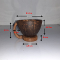 Coconut Shell Tea Pot With 4 Cups - Desert Cup - Bowl - Hand Made - 100% Eco Frendly - Dishes - Tea Mug - Suger Bowl - Tray - Spoon - Curry Bowl. 